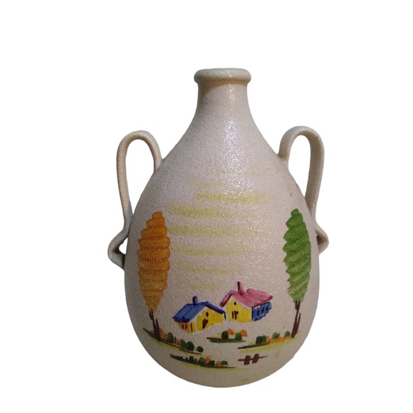 Hand painted Italy Pottery Two Handled Jug By CE AS ALBISOLA for Marsala Florio - Picture 2 of 12